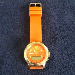 Bright orange watch
